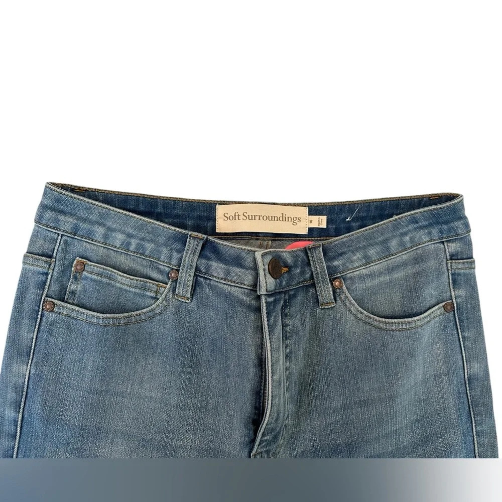 Soft Surroundings Lightweight Straight Leg Denim Jeans - Picture 4 of 6